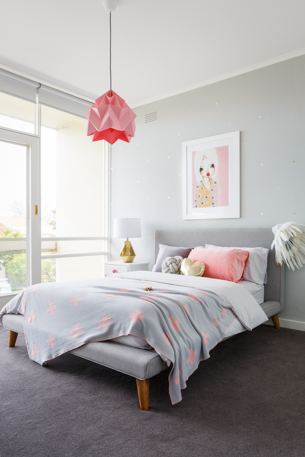 Real Inspiration Pink Grey Bedroom Minty Magazine