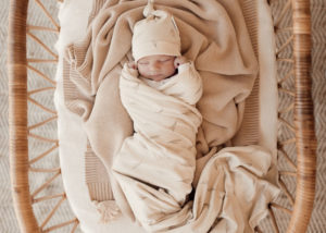 aster and oak organic cotton swaddle