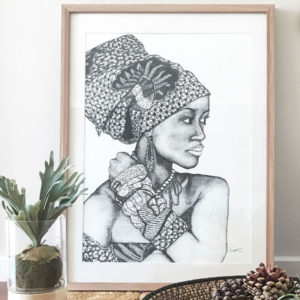African Goddess Dots by Donna